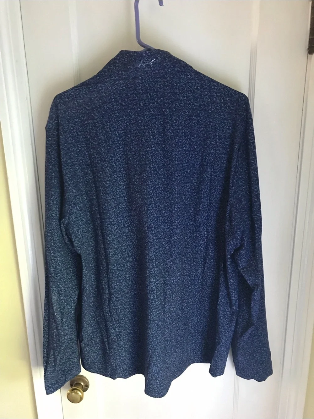 Greg Norman Collection Navy Patterned Quarter-Zip Pullover